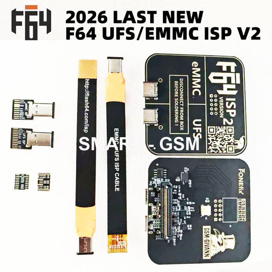Flash 64 Ultra F64 Box UFS & EMMC ISP V2 Adapter for Electronics Repair