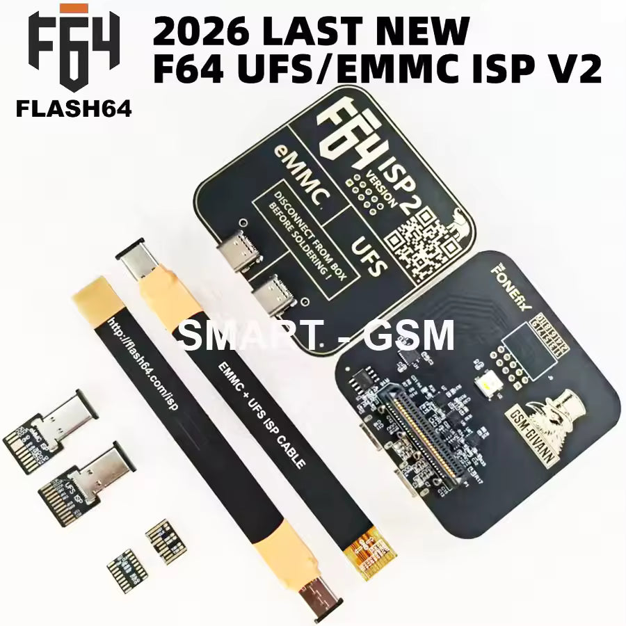 Flash 64 Ultra F64 Box UFS & EMMC ISP V2 Adapter for Electronics Repair