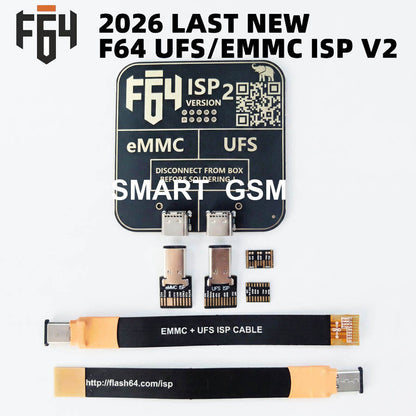 Flash 64 Ultra F64 Box UFS & EMMC ISP V2 Adapter for Electronics Repair